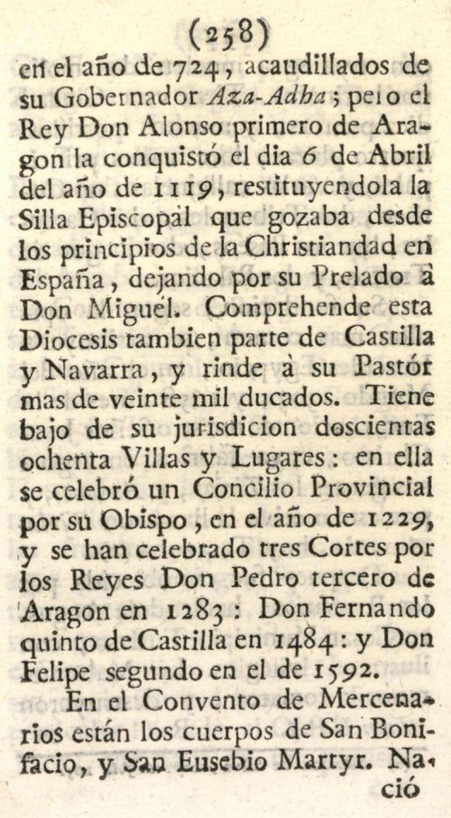 Atlante Español, tomo 2, Aragón. Página 258