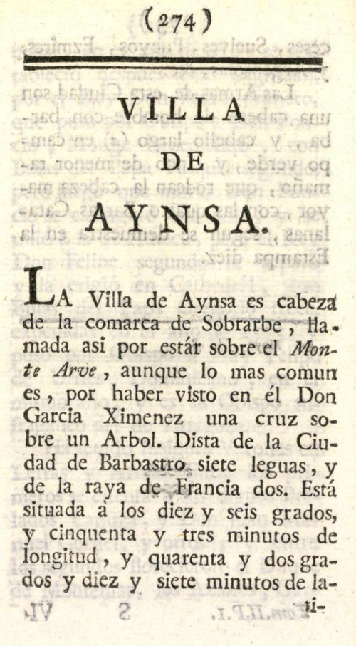 Atlante Español, tomo 2, Aragón. Página 274