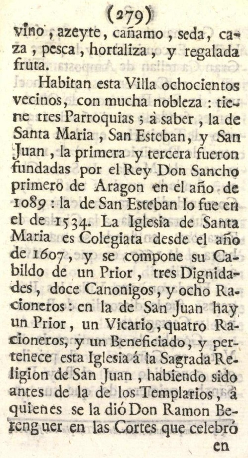 Atlante Español, tomo 2, Aragón. 279 Atlante Español, tomo 2, Aragón. Página 279