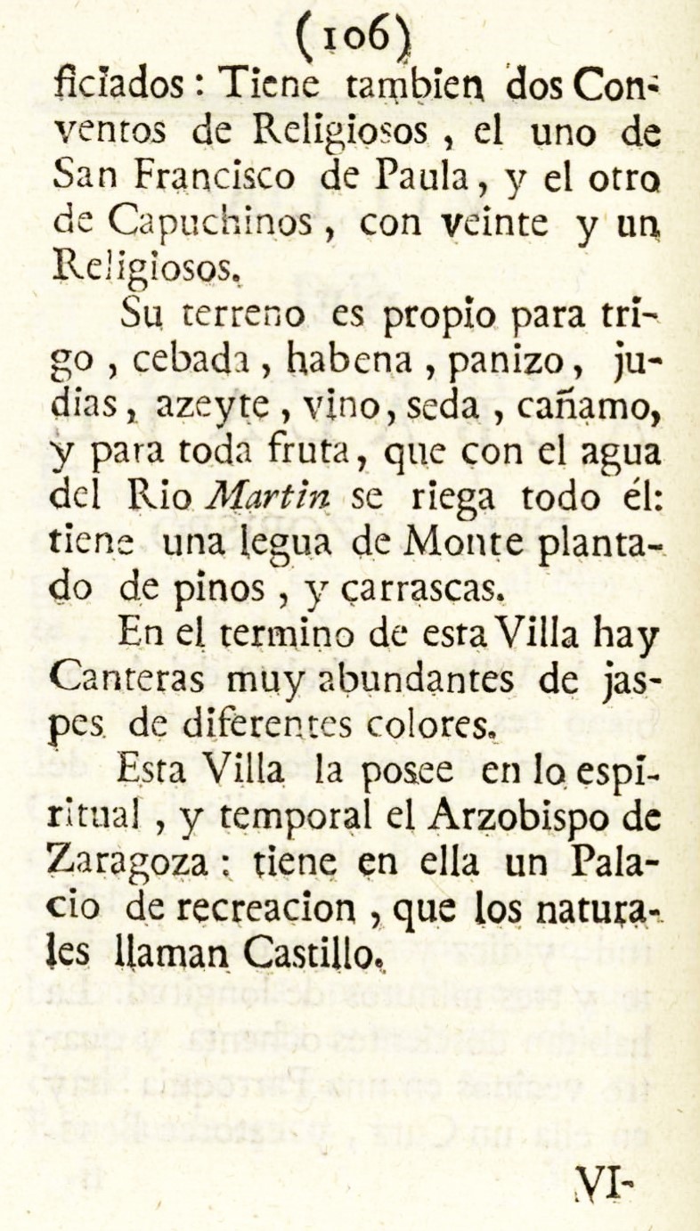 1779. Atlante Español, tomo 3, Aragón. 106
