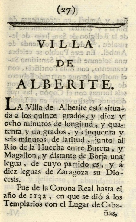 1779 Atlante Español, tomo 3, Aragón 27 1779. Atlante Español, tomo 3, Aragón. 27