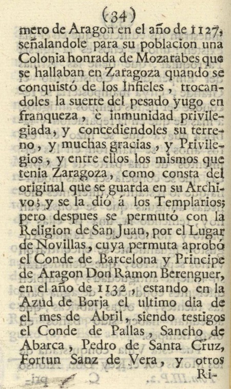 1779. Atlante Español, tomo 3, Aragón. 34