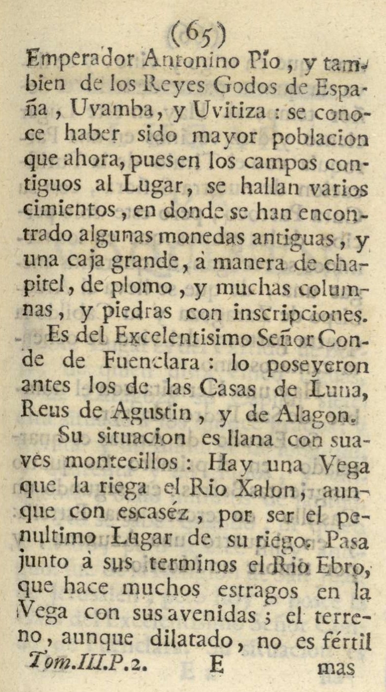 1779. Atlante Español, tomo 3, Aragón. 65