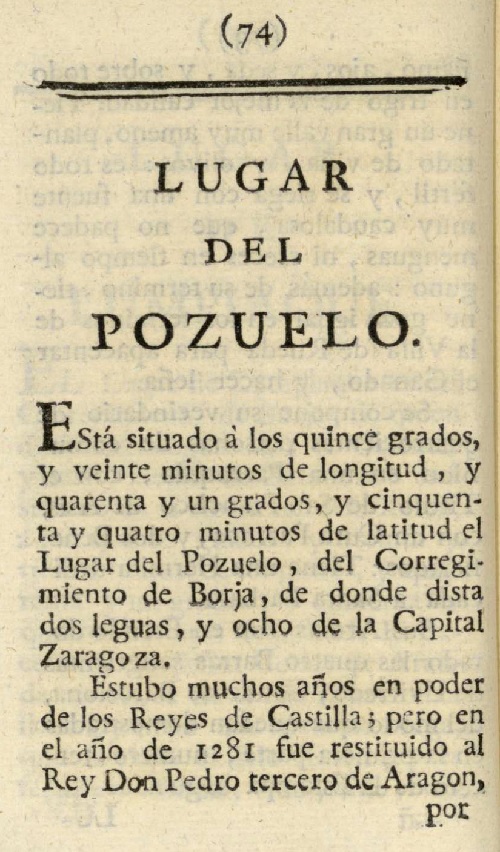 1779. Atlante Español, tomo 3, Aragón. 74