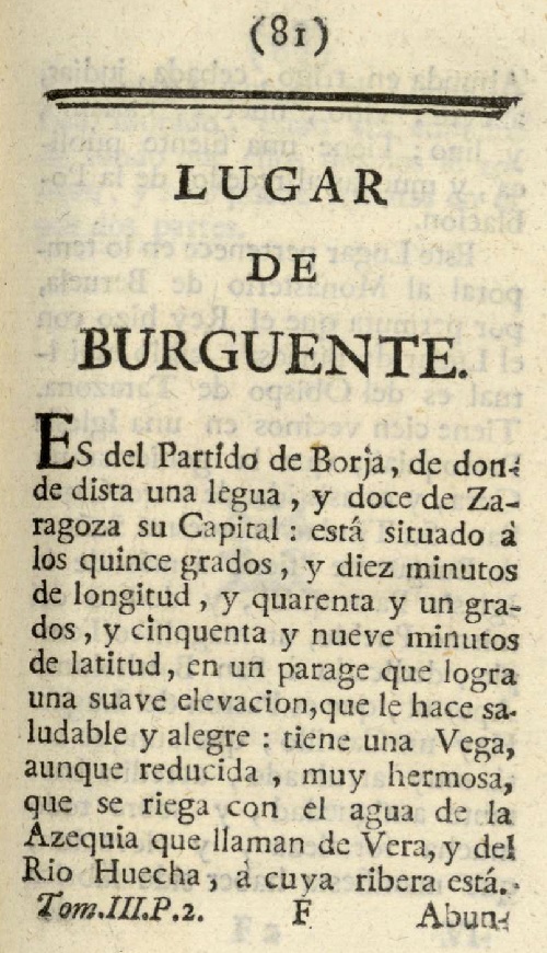 1779 Atlante Español, tomo 3, Aragón 81 1779. Atlante Español, tomo 3, Aragón. 81