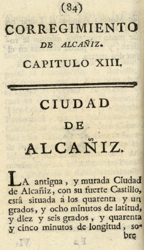 1779. Atlante Español, tomo 3, Aragón. 84