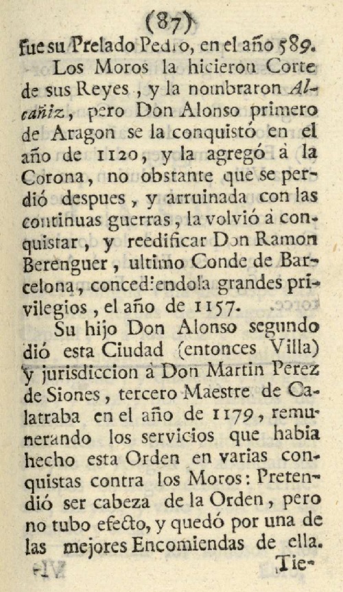 1779. Atlante Español, tomo 3, Aragón. 87