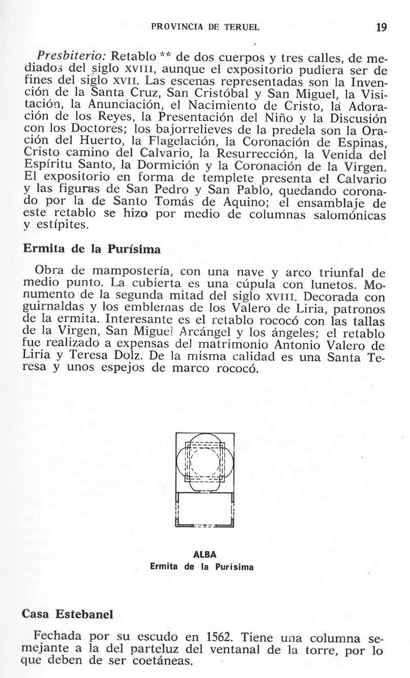 Página 19. Inventario Artístico de Teruel y su Provincia 1974