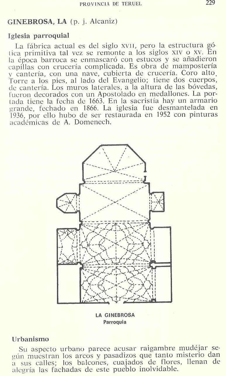 La Ginebrosa. Iglesia Parroquial