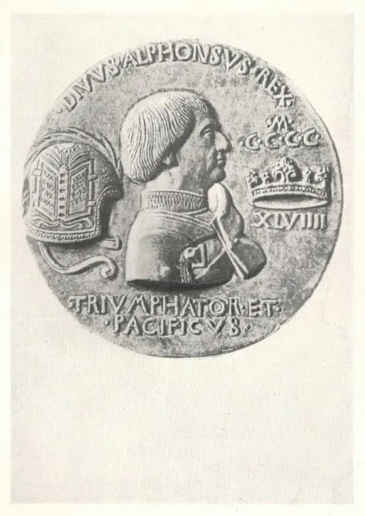 Alfonso V de Aragón. Medalla de 1458.