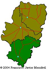 Mapa situacio de Rubielos de Mora dins d'Aragó