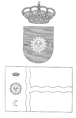 Bandera y escudo monezipal de Lucena de Jalón