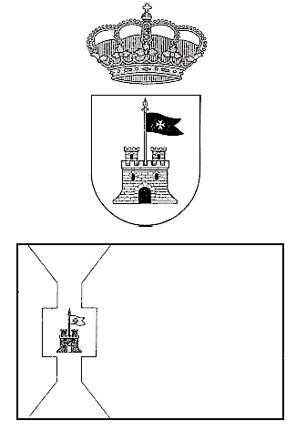 Bandera y escudo monezipal de Mallén