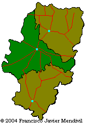 Mapa Situazion de Mallén drento de Aragón