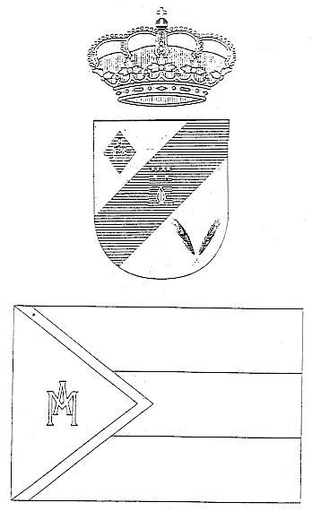 escudo y bandera monezipal de María de Huerva