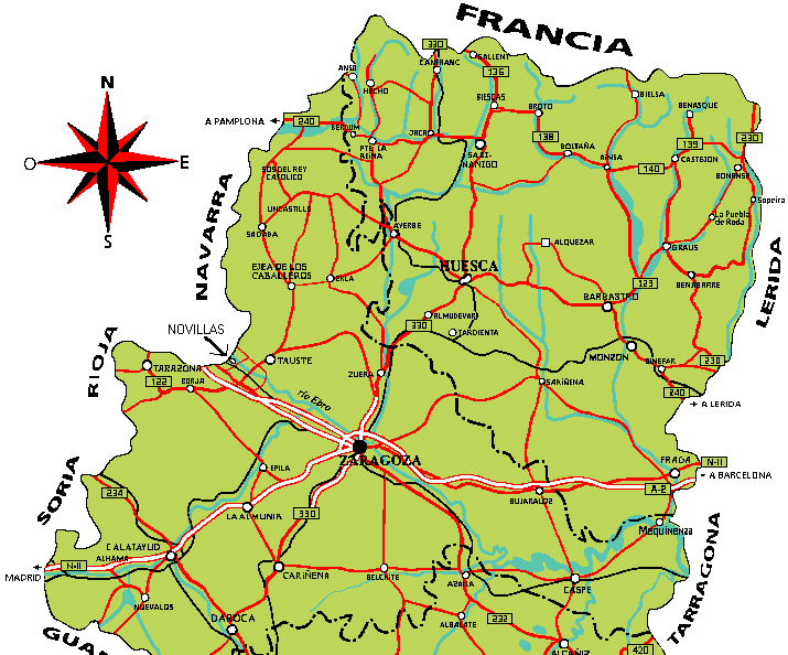 Situazion de Novillas en Aragón
