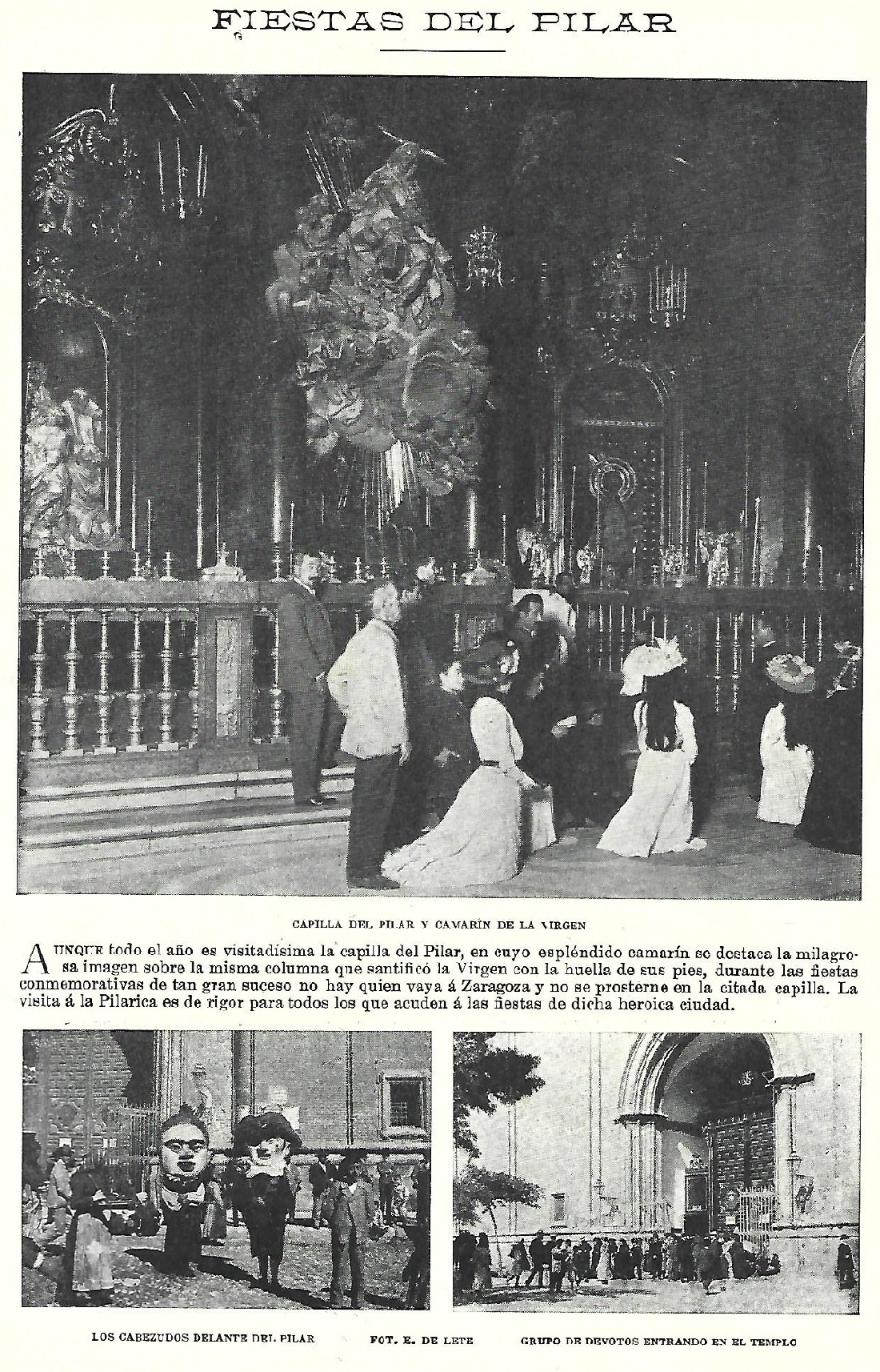 14 de octubre 1901. Fiestas del Pilar. Blanco y Negro. Página 19