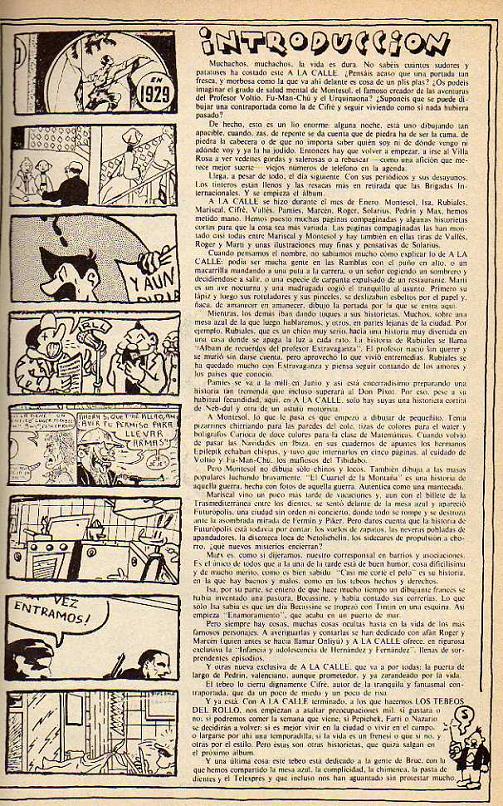 A la Calle. Los Tebeos del Rollo. Comix y otros inventos de los años 70