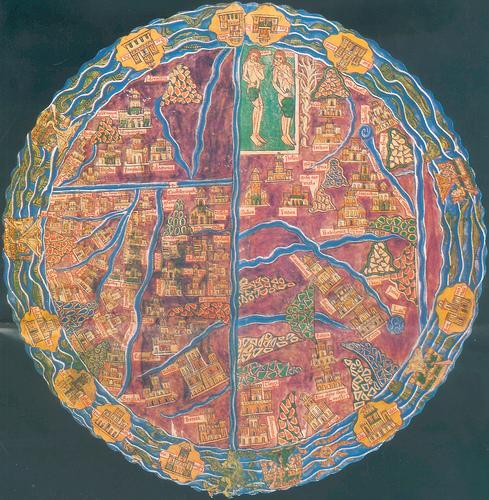 Mapamundi. Diseño medieval del Mundo.