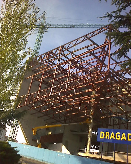 Caixaforum de Zaragoza. Estado de construcción el 11 de diciembre de 2012. 2
