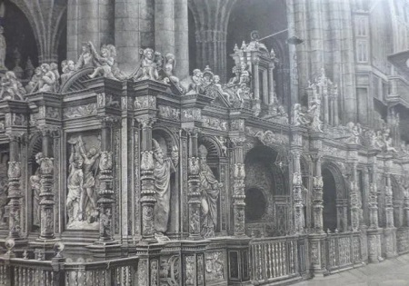 Ilustración sobre el Trascoro de La Seo en Zaragoza