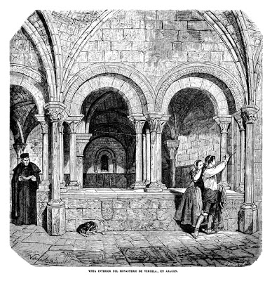 Vista interior del Monasterio de Veruela. 1869.