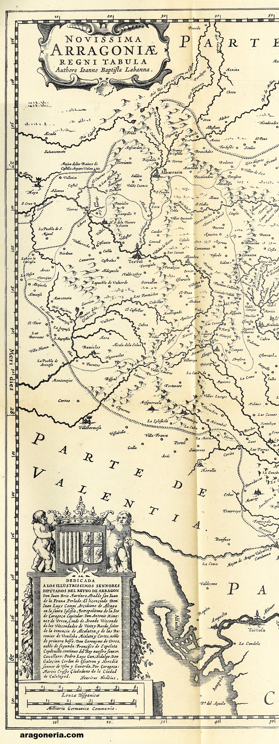 1630 Arragonia tabula Hondius parte 1 de 4