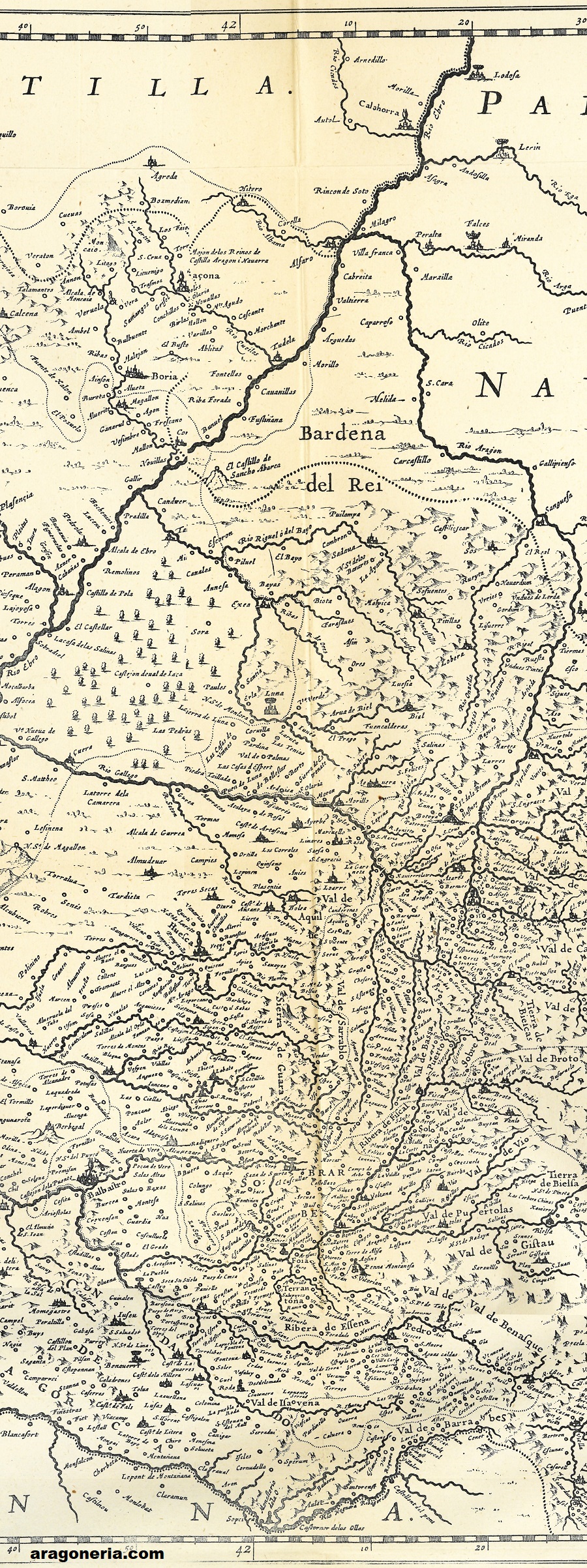 1630 Arragonia tabula Hondius parte 3 de 4