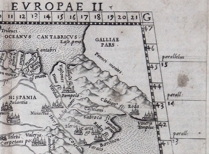 Territorio del mapa que corresponde a Aragona o Tarraconense