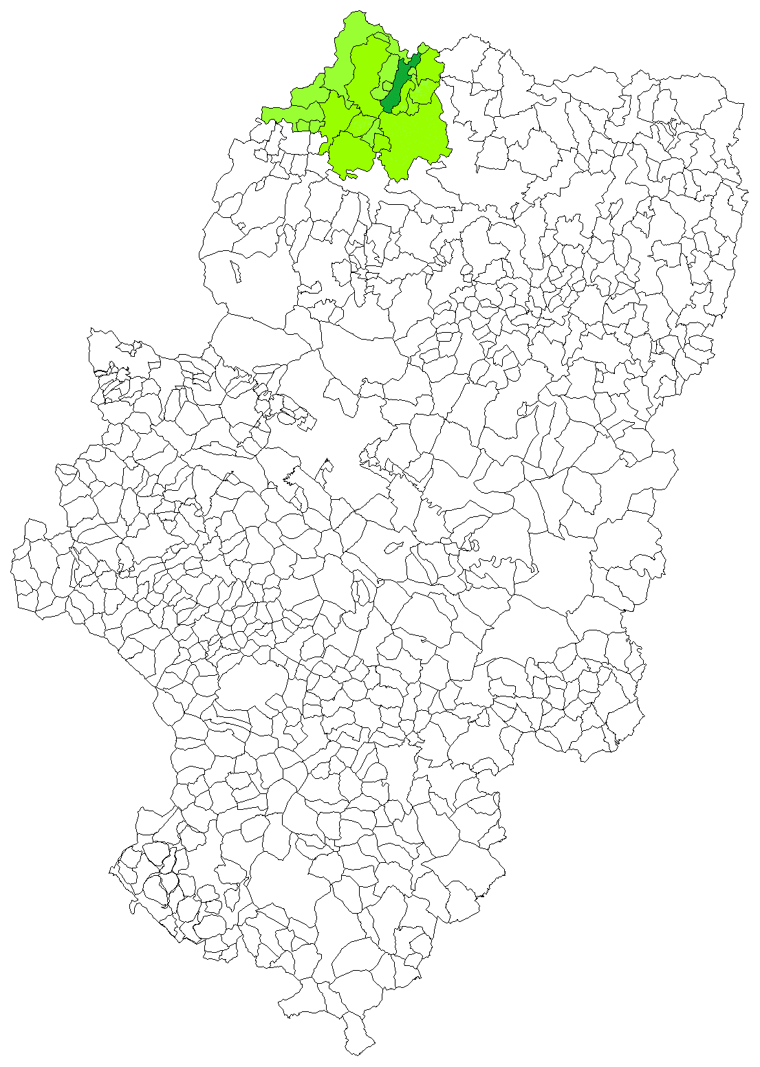 Extensión del Municipio de Aisa dentro de la Comunidad Autónoma de Aragón