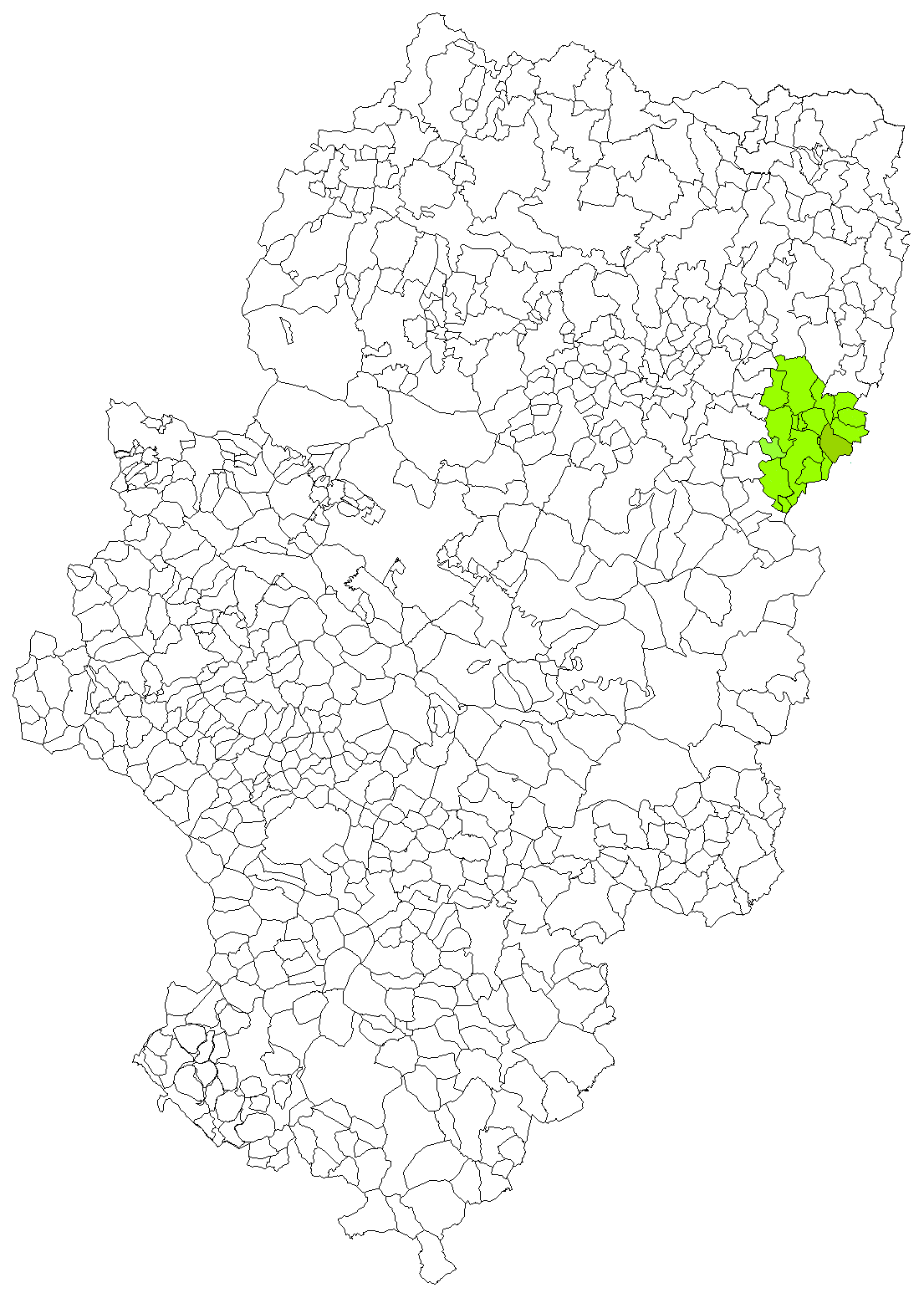 Municipio de Albelda dentro de Aragón