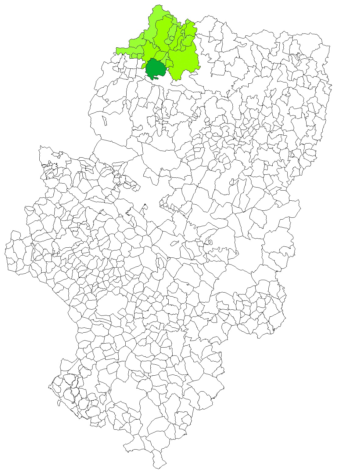 Extensión del Municipio de Bailo dentro de la Comunidad Autónoma de Aragón
