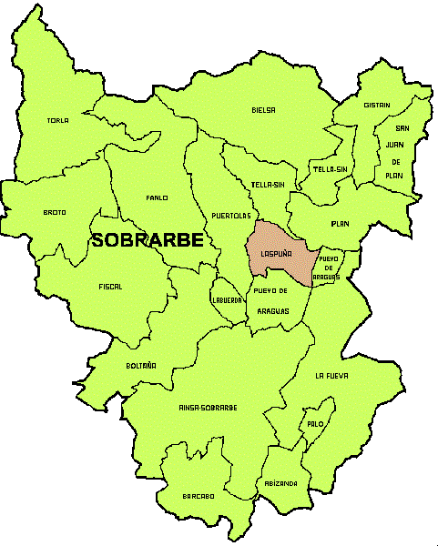 municipio Laspuña en Comarca Sobrarbe