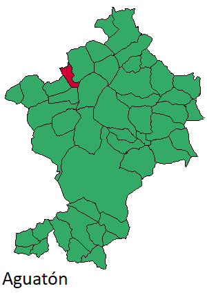 Mapa del municipio Aguatón dentro de la Comarca Comunidad de Teruel