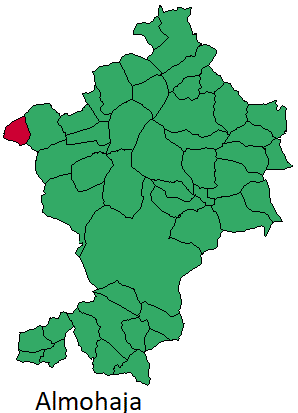 Mapa del municipio Almohaja dentro de la Comarca Comunidad de Teruel