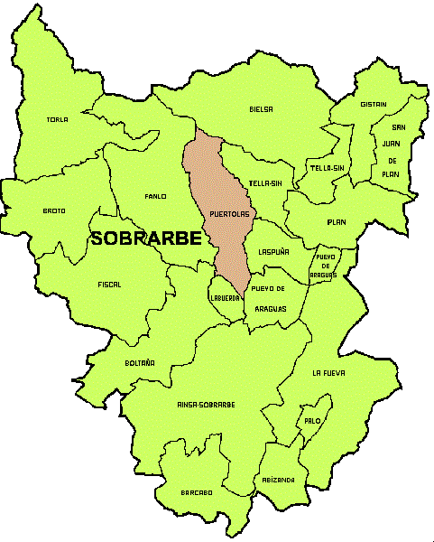 municipio Puertolas en Comarca Sobrarbe