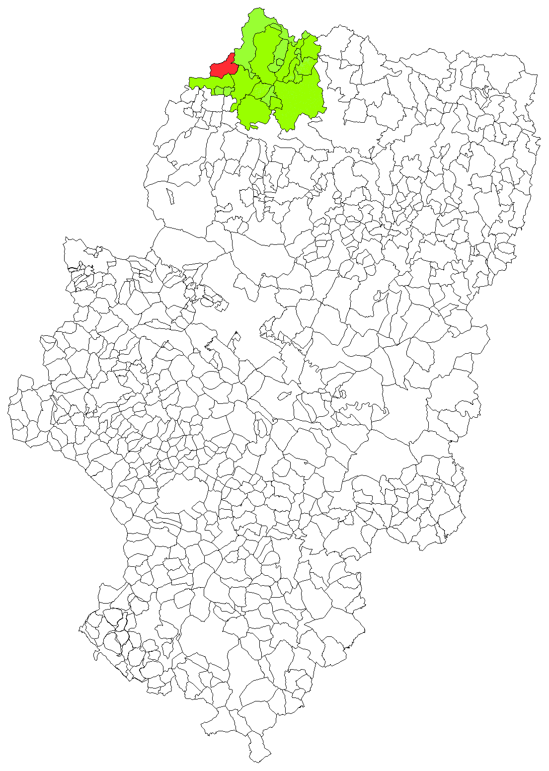Extensión del Municipio de Salvatierra De Esca dentro de la Comunidad Autónoma de Aragón