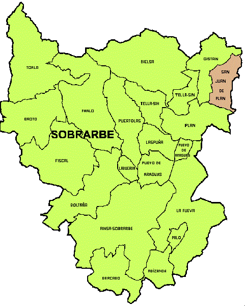 municipio San Juan de Plan en Comarca Sobrarbe