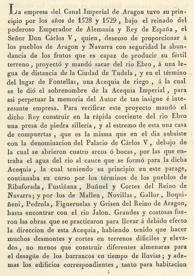 Página 3. Canal Imperial de Aragón. Memoria histórica. Noticia sobre las utilidades que produce, y explicación de que contiene