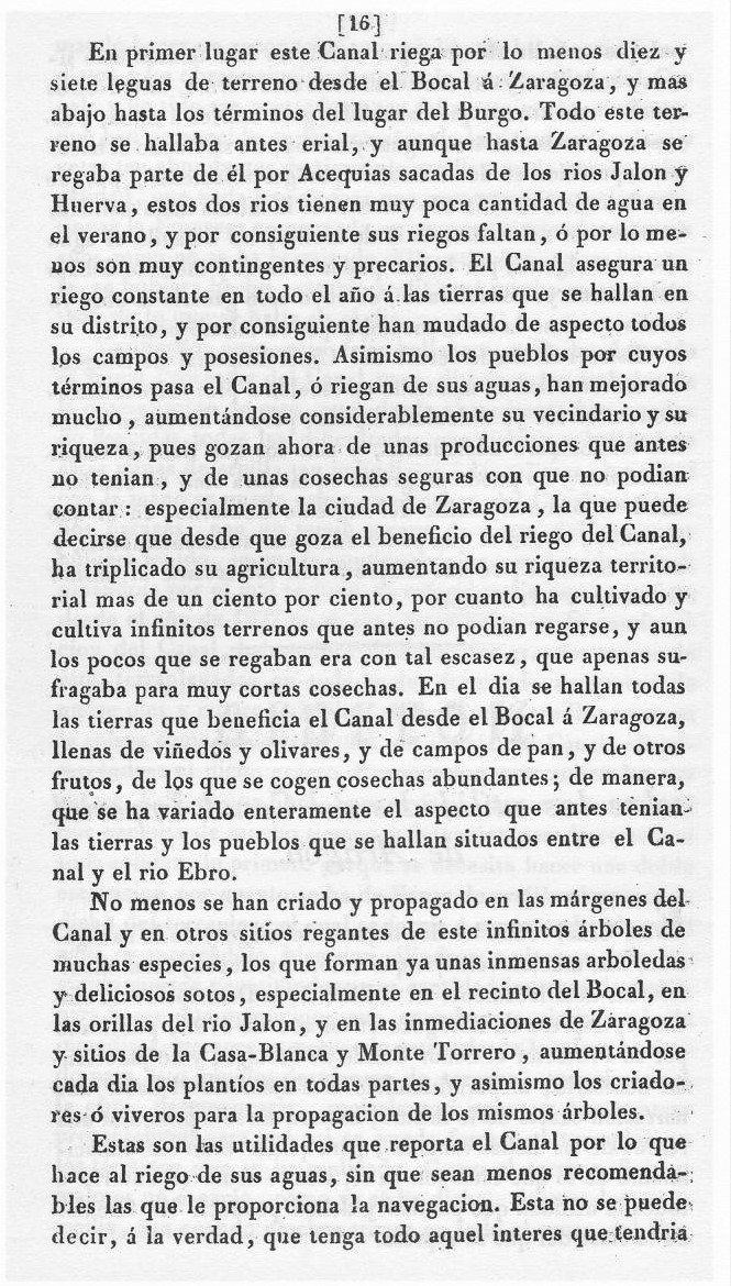 Página 16. Canal Imperial de Aragón. Memoria histórica.