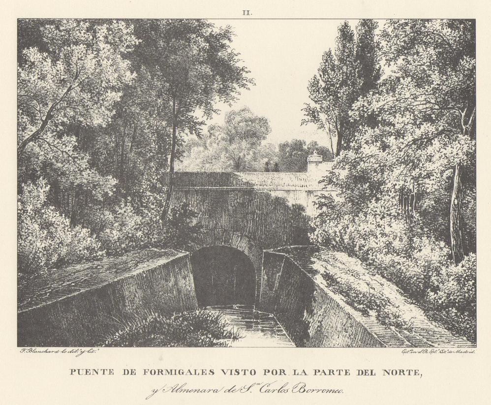 Lámina II. Canal Imperial de Aragón. Puente de Formigales visto por la parte norte. Memoria histórica.