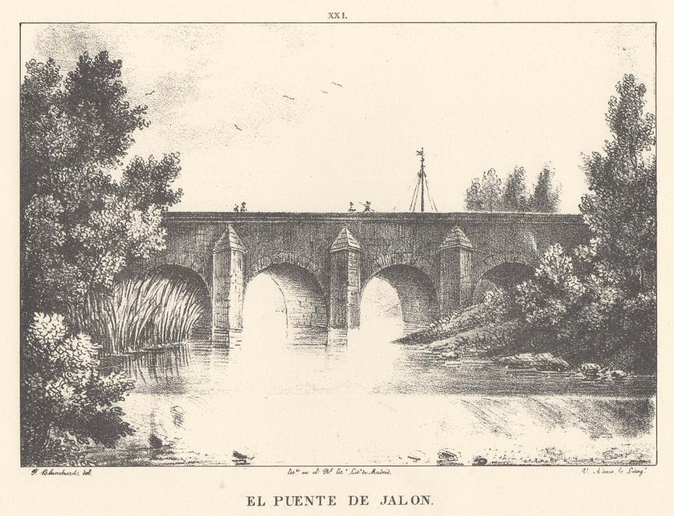Lámina XXI. Canal Imperial de Aragón. El puente del Jalón. Memoria histórica.