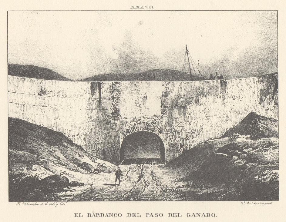 Lámina XXXVII. Canal Imperial de Aragón. El barranco del Paso del Ganado. Memoria histórica.