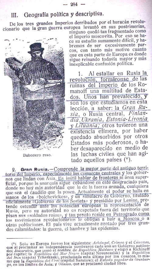 Geografía General y de Europa. Blas Valero y Castell. Página 284.