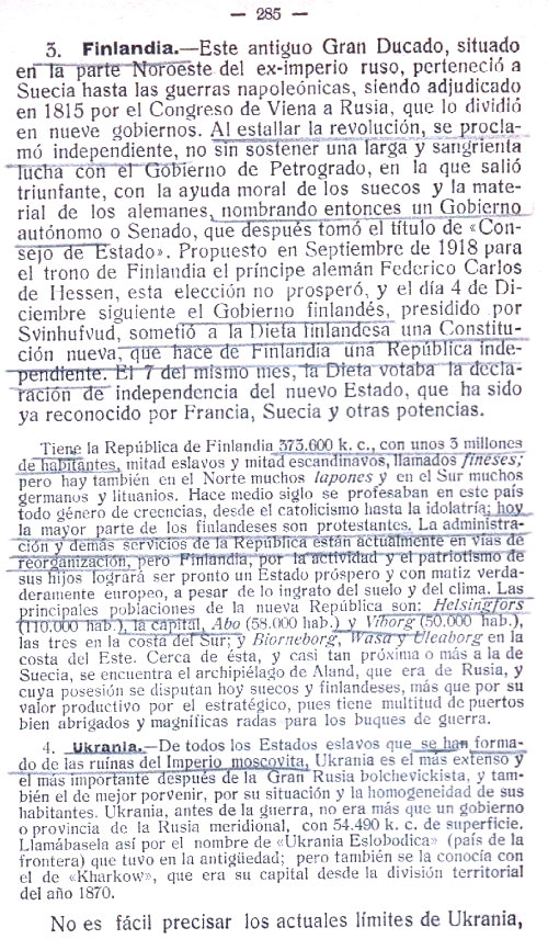 Geografía General y de Europa. Blas Valero y Castell. Página 285.